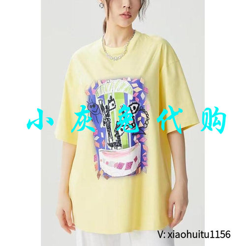 小灰兔正品代购印花短袖T恤衫