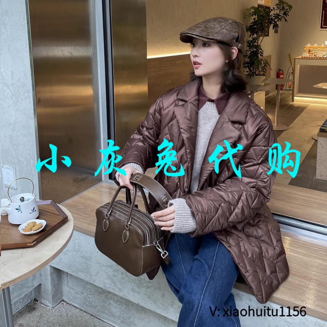小灰兔专柜正品代购2026款V领菱形格棉服外套5400878-1102433-001