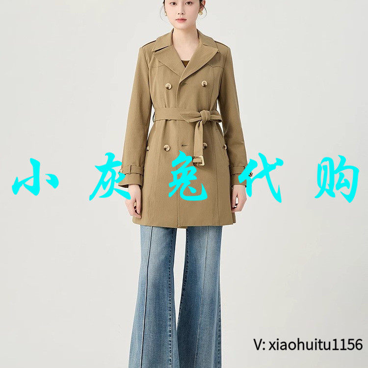 小灰兔专柜正品代购2026春装新款中长款风衣外套女140006-330511