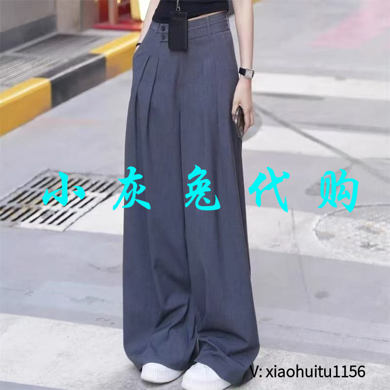 小灰兔专柜正品代购2026秋季新款灰色宽松时尚休闲裤长裤女110048