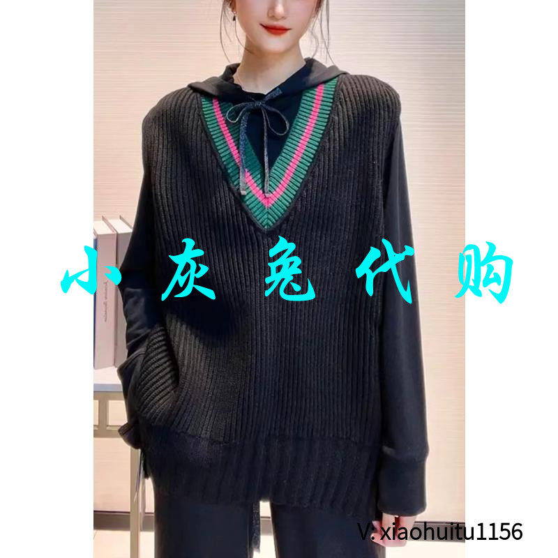 小灰兔正品代购V领针织马甲