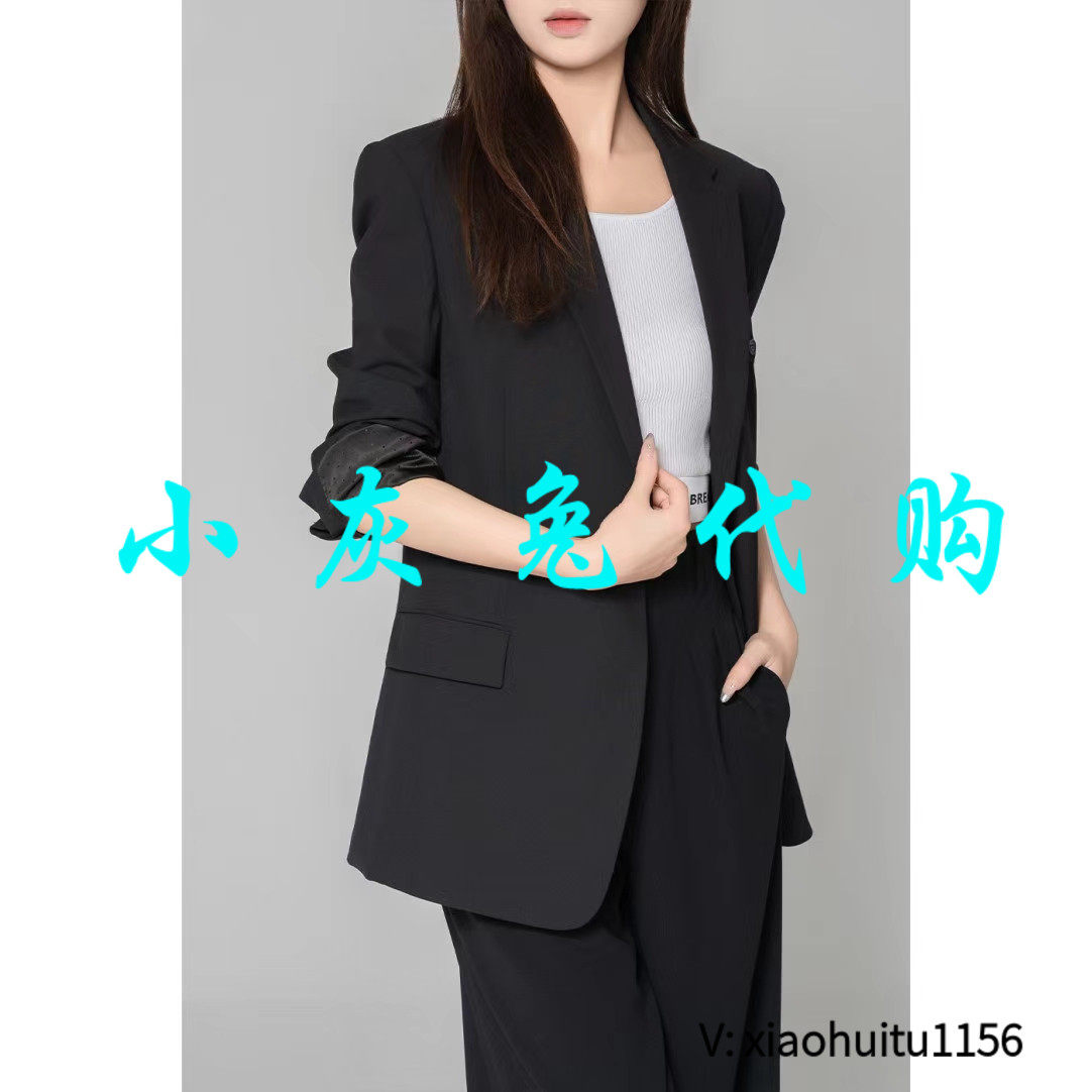 小灰兔专柜正品代购2026新款慵懒风黑色西装5400604-4226111-001