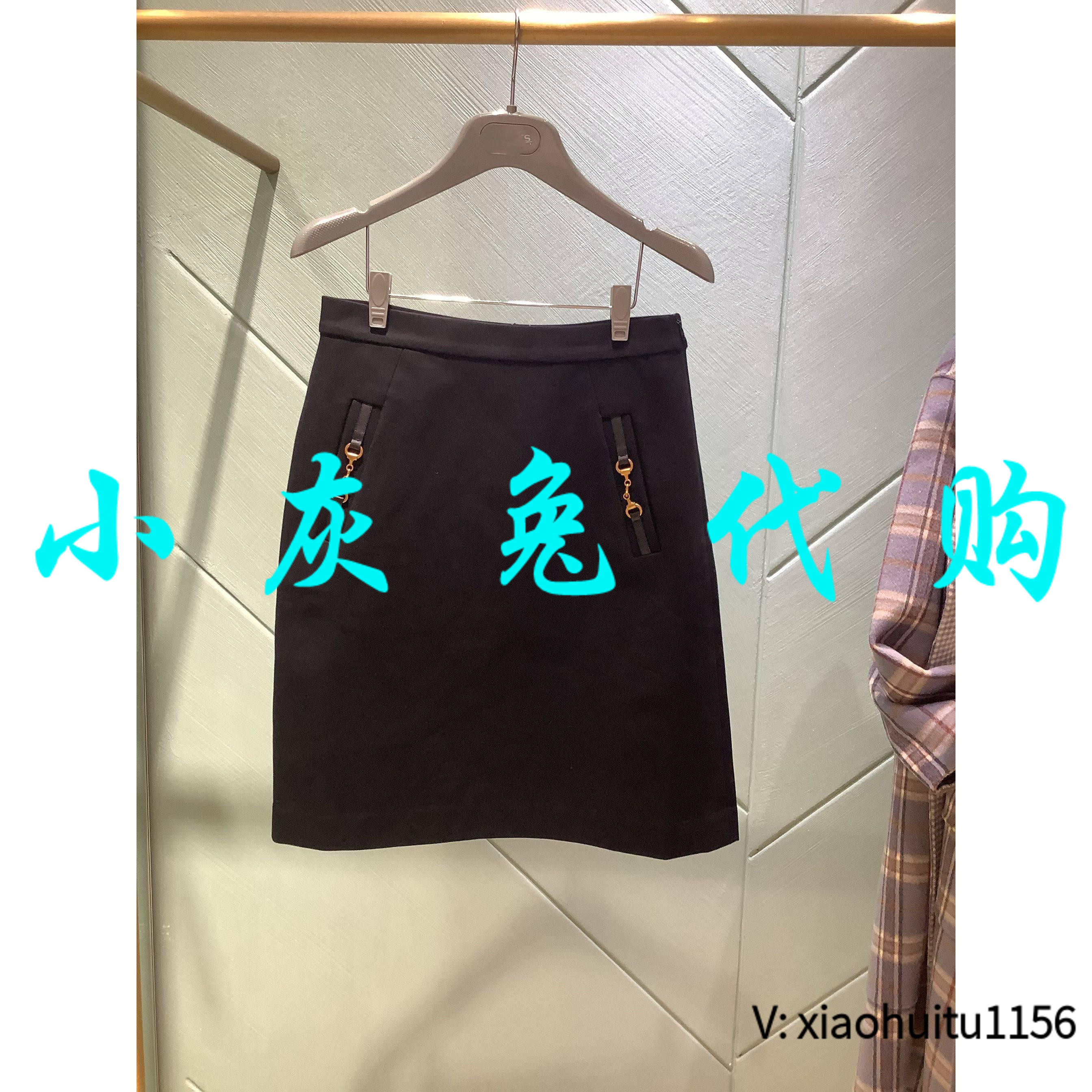 小灰兔秋冬加绒高腰A字短裙