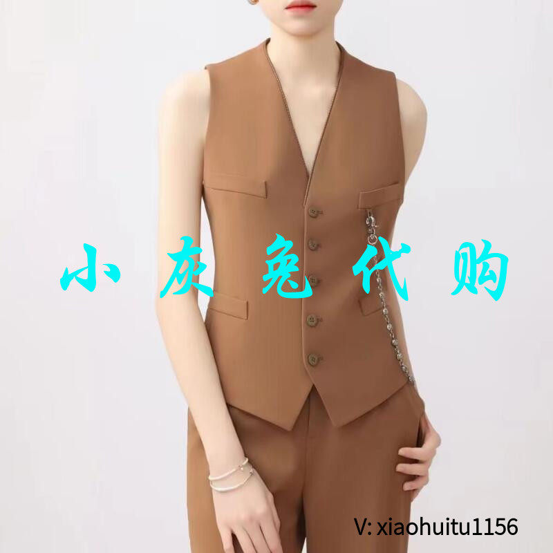 小灰兔专柜正品代购2026夏V领西装短马甲外套5400780-249133-001