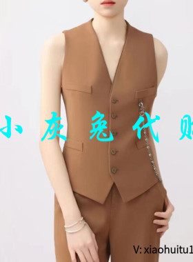 小灰兔专柜正品代购2026夏V领西装短马甲外套5400780-249133-001