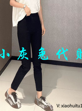 小灰兔专柜正品代购黑色高腰小脚高弹力110021-330511女装