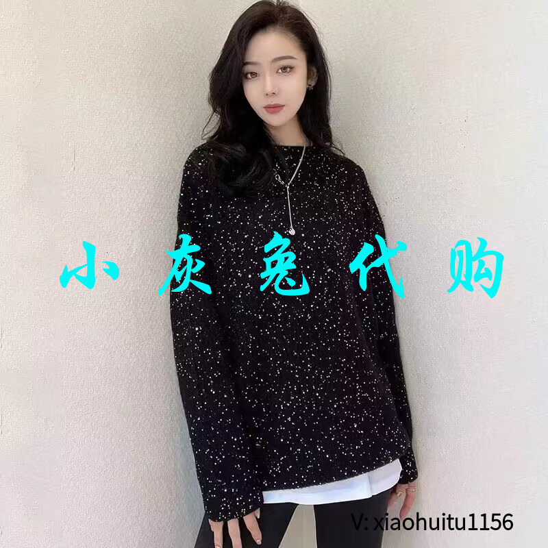 3折特卖小灰兔专柜正品代购宽松闪闪针织毛衣1399668-7T36411-005