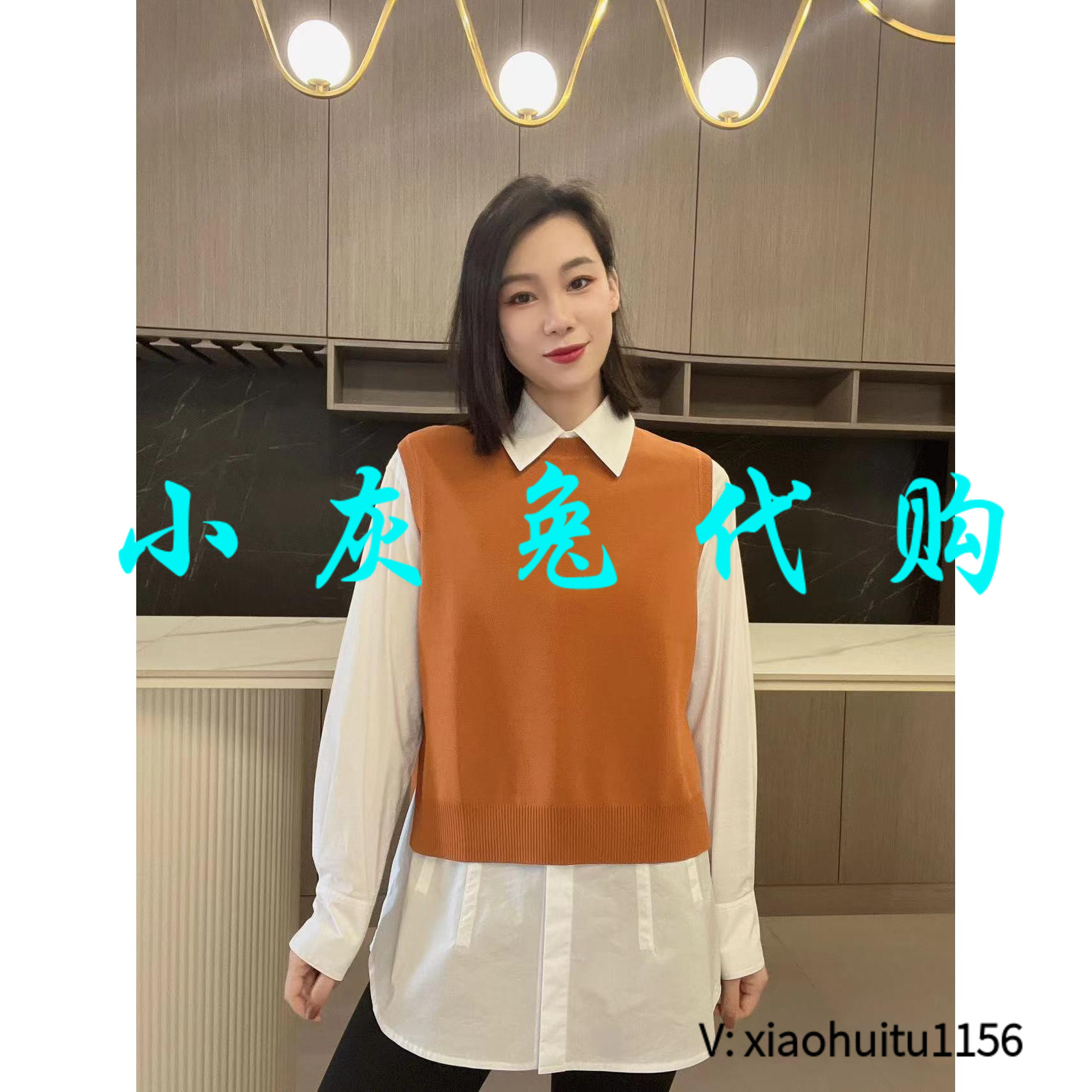 小灰兔正品代购圆领背心针织冰丝