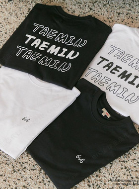 BIS特价 国内现货韩国SPAO 李泰民TAEMIN同款联名6v6 宽松短袖T恤