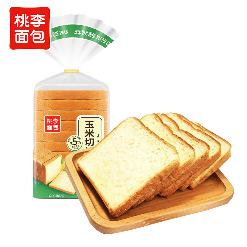 桃李玉米切片面包学生早餐速食吐司面包宿舍充饥办公夜宵零食品