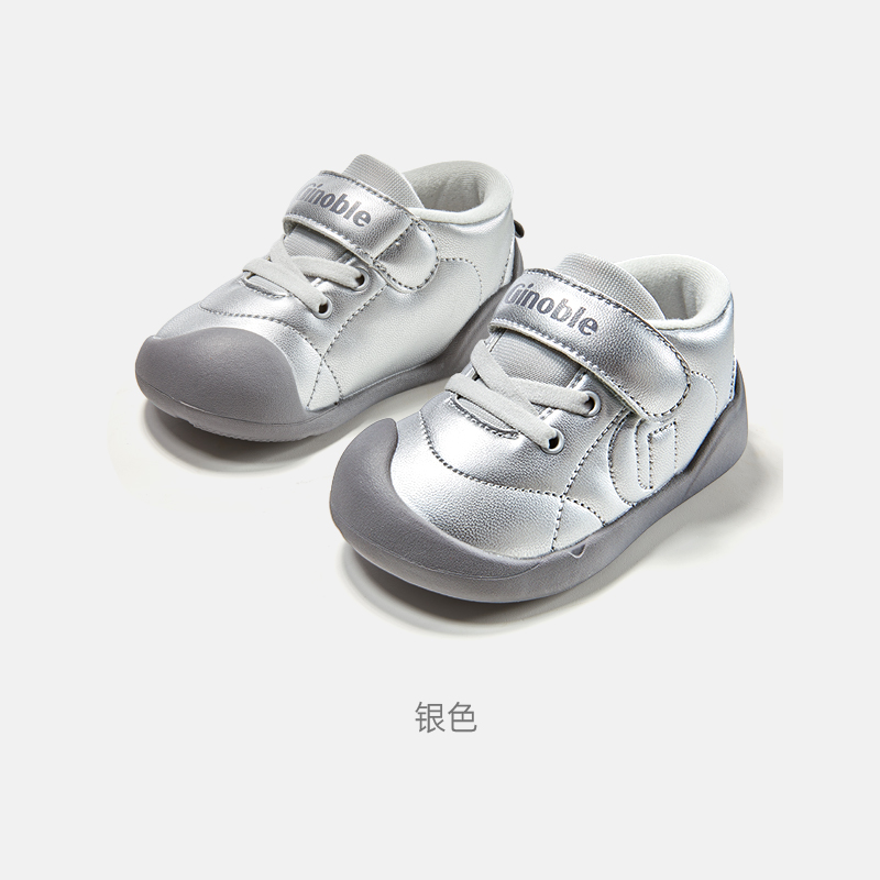 基诺浦25年冬款 关键鞋 学步鞋 皮面 薄绒 易清理 GB2510