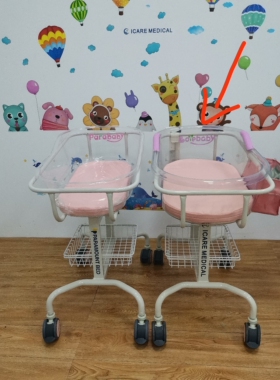 医院气控母婴月子会所中心新生儿移动透明宝宝防溢奶婴儿推车床