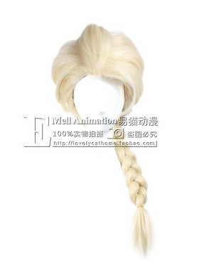 冰雪Frozen 艾莎/安娜 Elsa/Anna公主 辫子/盘发 高温丝 假发