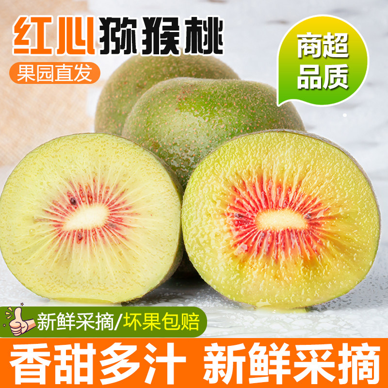 鲜甜红心猕猴桃奇异果四川时令