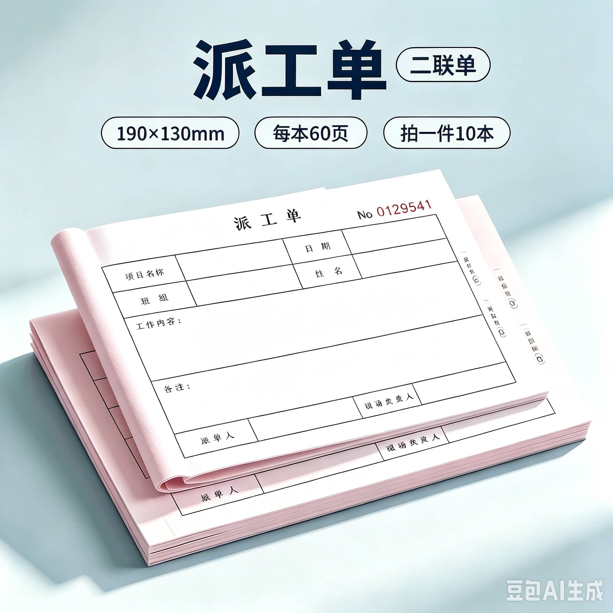 派工单 二联 三联企业公司外出任务单派遣单工单工地派发工程单