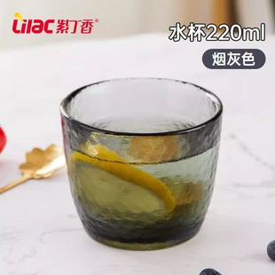 紫丁香小玻璃杯加厚无铅复古高颜值高级感轻奢喝水饮料茶水杯