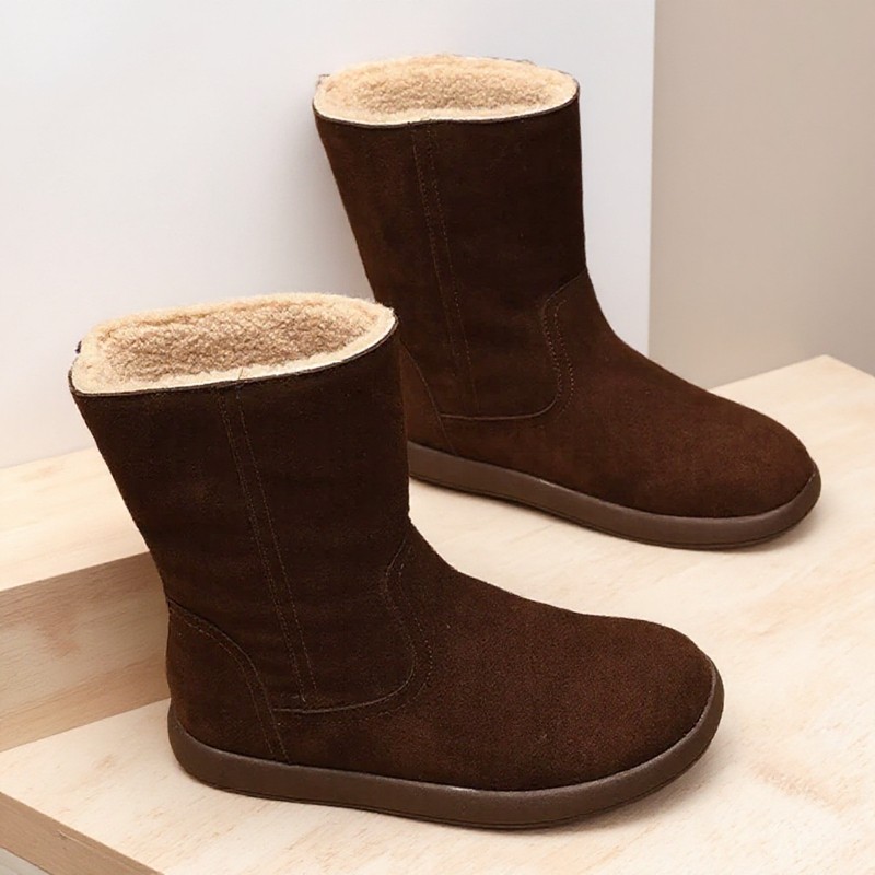网红时髦翻边两穿雪地靴女2025新款冬季加绒保暖毛绒短靴百搭轻便,女鞋,时尚雪地靴,淘宝优惠券,粉丝福利购,淘宝优惠卷