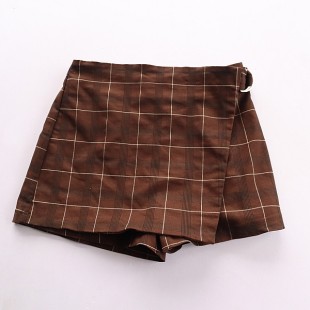 女复古显瘦休闲裤 英伦学院风格 子高腰短裤