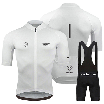 PAS夏季透气骑行服男套装上衣短袖短裤自行车公路车山地车牛奶丝