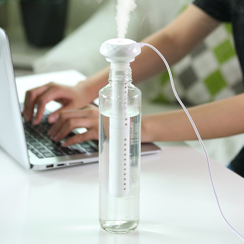 便携式加湿器水杯矿泉水加湿器车载喷雾补水仪usb家用大喷雾包邮