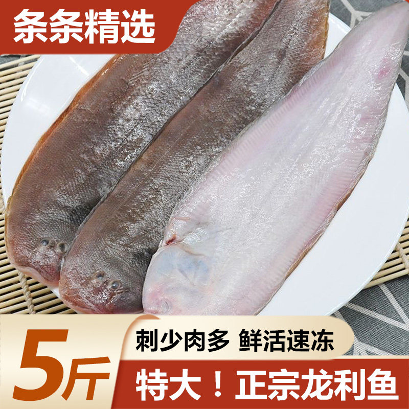 龙利鱼冷冻新鲜舌头鱼深海踏板鱼海鲜水产牛舌鱼非巴沙鱼婴儿商用