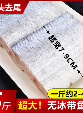 超大带鱼新鲜冷冻刀鱼中段特大号洋带鱼深海鱼鲜活海鲜冰鲜整箱