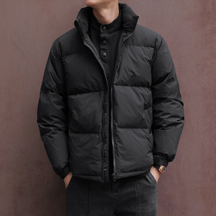 潮牌新款冬装羽绒服男士冬季时尚潮流休闲高级感保暖立领百搭外套