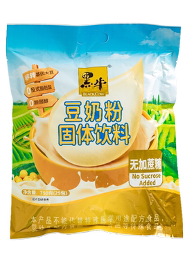 黑牛无蔗糖豆奶粉750g豆浆粉饮品早餐上班族学生速溶冲饮