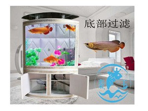 欧式扇形三角形靠墙鱼缸客厅中型生态水族箱底部过滤家用可定制