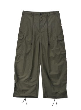 断码清仓特卖 立体侧兜 宽松廓形拼接阔腿工装裤 可束脚灯笼裤