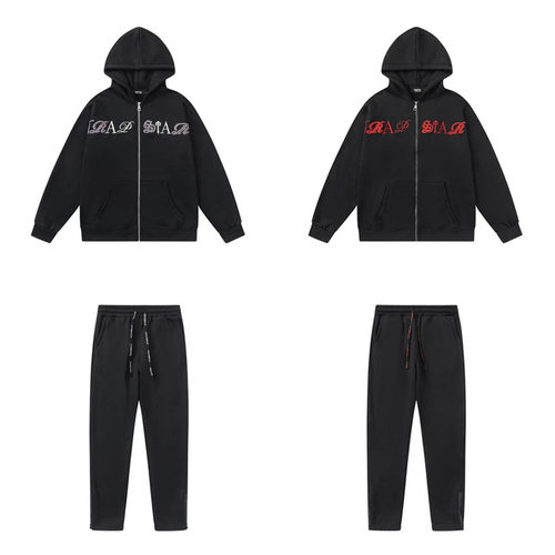 Trapstar秋冬字母刺绣拉链连帽卫衣加绒卫裤运动休闲套装