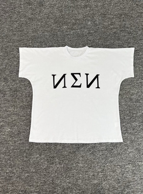 KANYE侃爷联名VULTURES专辑周边YEEZY双头鹰字母嘻哈宽松短袖T恤