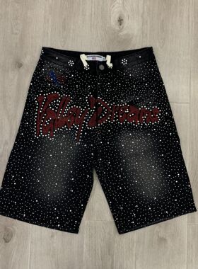 Vale Valley Forever Iced Out Jorts Jean Shorts满烫钻牛仔短裤