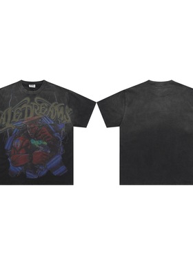 Vale Forever GUILE直喷印花透气美潮T恤短袖高街美式男女同款潮