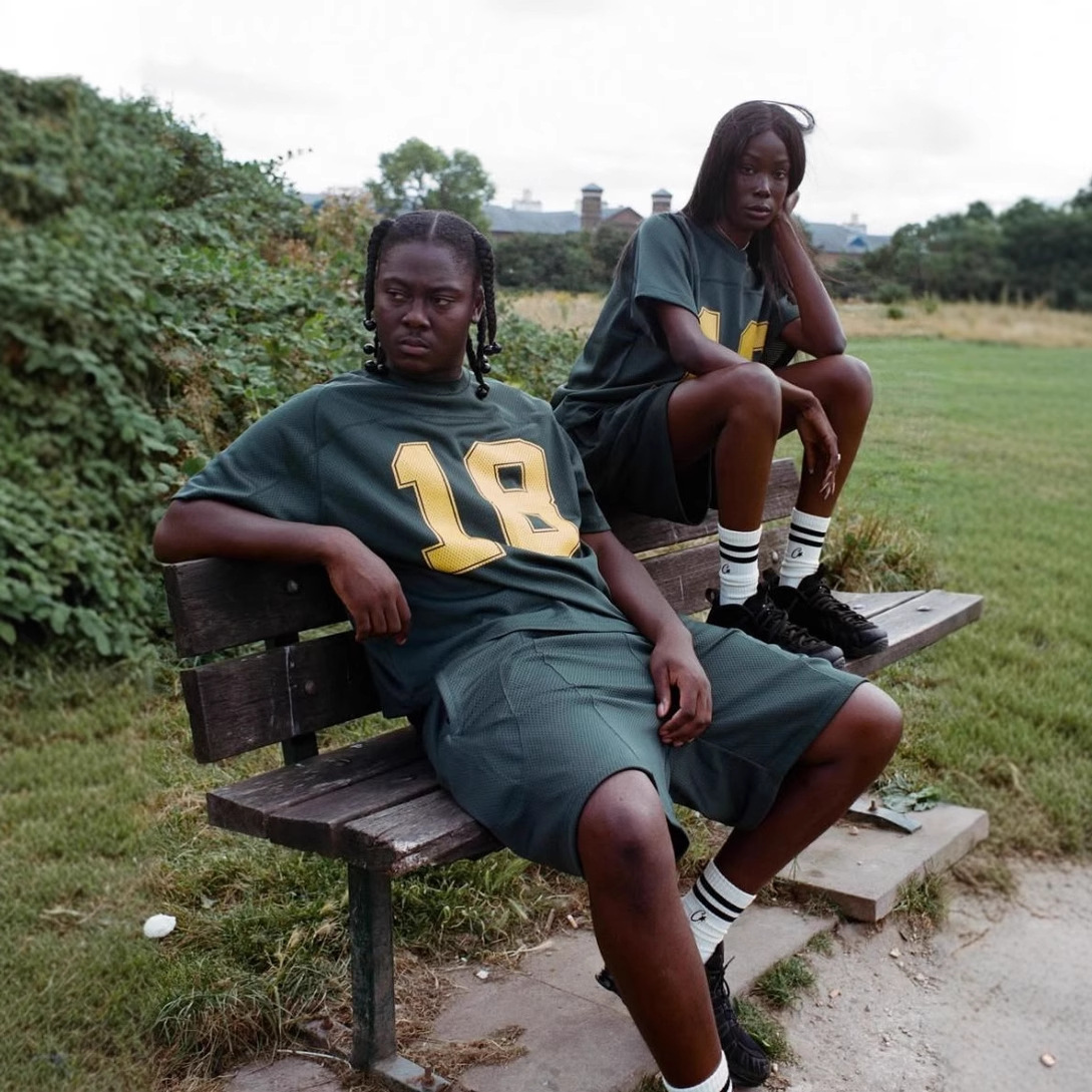 Corteiz恶魔岛刺绣字母小标贴布网眼短裤美式街头男女直筒五分裤