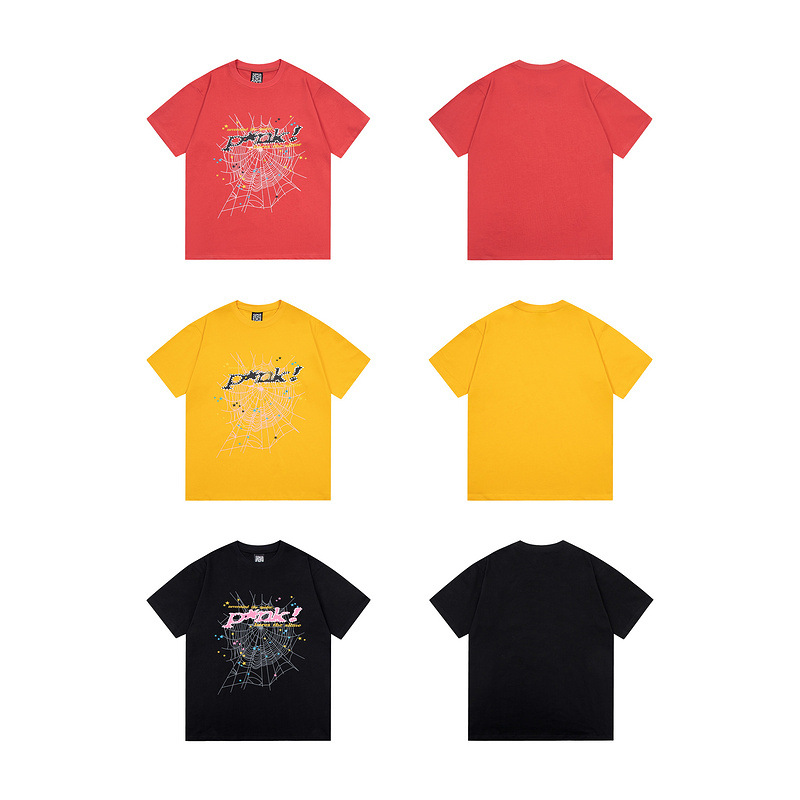 Young Thug Sp5der蜘蛛网发泡印花T恤美式嘻哈美式宽松男女短袖