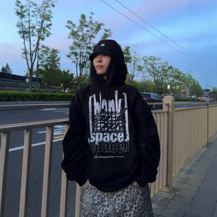 Far archive加厚加绒宽松大码美潮oversize秋冬潮牌重磅连帽卫衣