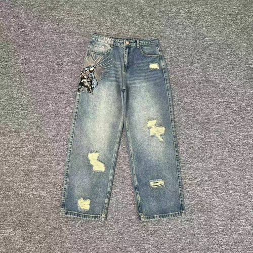 derschutze awakening v2 denim觉醒宽松直筒破洞牛仔裤男女长裤