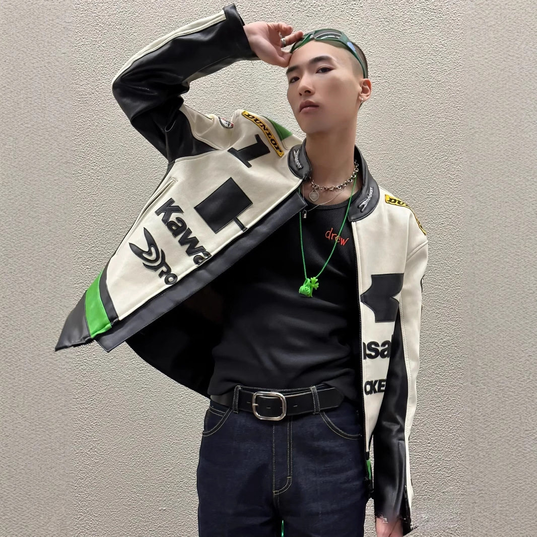 美式Joerocker火箭皮衣川崎春夏款骑行服街头机车男女胡先煦同款