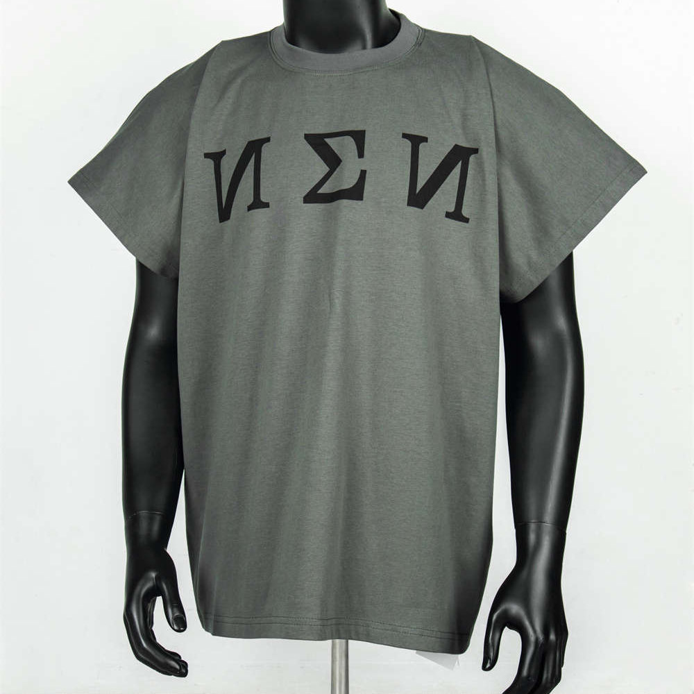 KANYE GOSHA侃爷周边俄语字母印花YEEZY高街嘻哈宽松男女短袖T恤