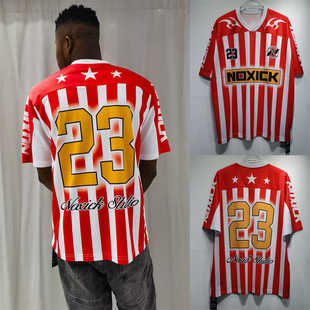 Travis Scott 夏季街头潮流休闲运动网眼上衣男女宽松速干短袖T恤