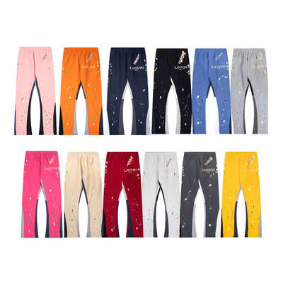 Gallery Dept手绘泼墨拼接抽绳高街休闲卫裤微喇男女宽松运动长裤