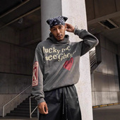 Kanye 秋冬爱心涂鸦发泡字母嘻哈潮牌连帽卫衣 侃爷同款 west cpfm