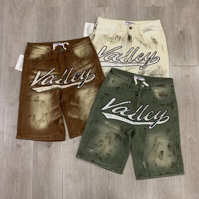 Vale Valley Forever SKITTLES JORTS Jean Shorts烫钻牛仔短裤潮