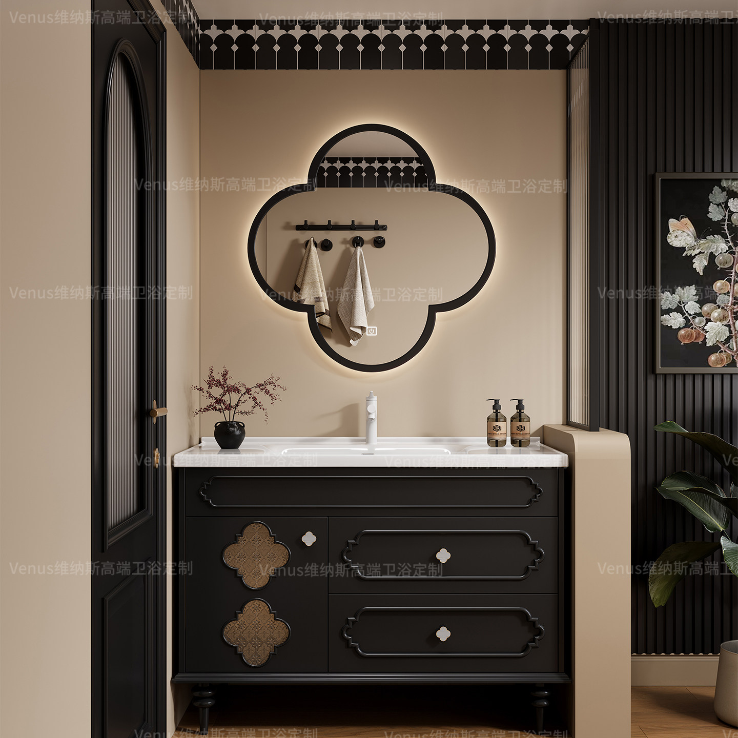 橡木法式复古奶油风浴室柜组合卫生间洗漱台落地式洗手盆柜智能柜,家装主材,浴室柜组合,淘宝优惠券,粉丝福利购,淘宝优惠卷