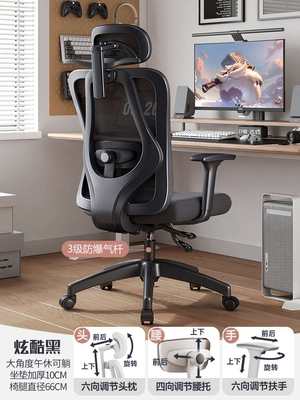 高档人体工学椅电脑椅家用椅子久坐舒服宿舍靠背书桌电竞椅办公室