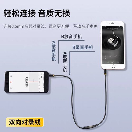 线威3.5音频对录线双向互内录线