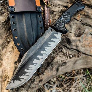 野营便携高硬度刀具防身求生砍骨头专用刀冷兵器露营加厚锻打重型