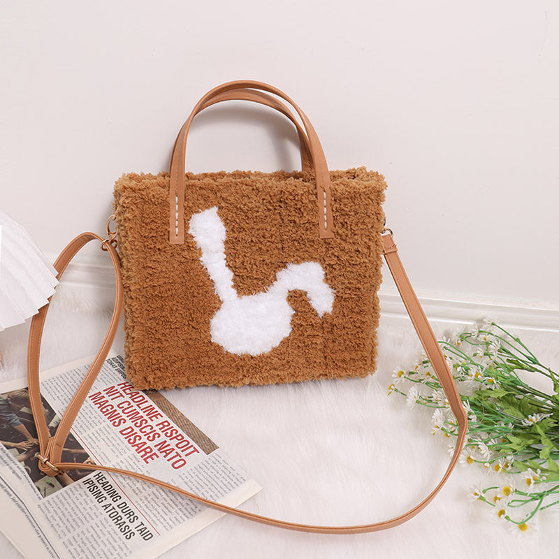 可爱卡通兔子包diy手工编织包包粗毛线网格自制材料包送女友礼物