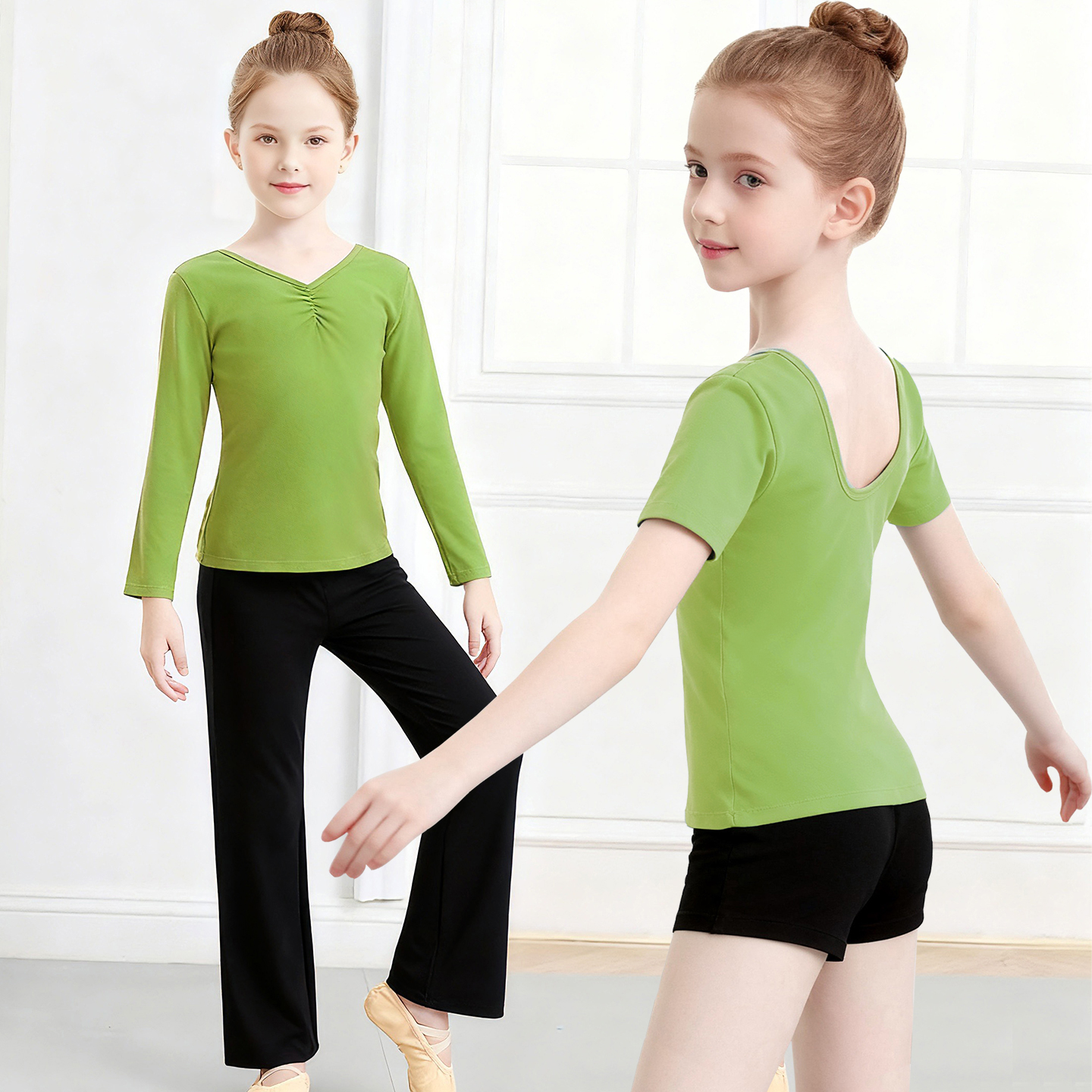 俏思蓓秋季长袖短袖上衣裤子套装